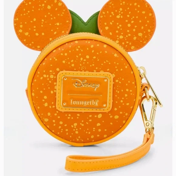 Orange Slice Wristlet Coin Purse with Leaf Accent - Picture 3 of 4